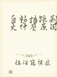 自动挡踩刹车熄火什么原因