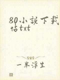 80小说下载网站txt