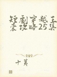 短剧穿越王妃逆袭攻略25集免费观看