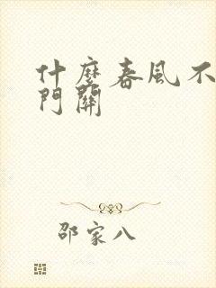 什么春风不度玉门关