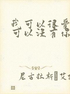我可以很爱你也可以没有你歌词
