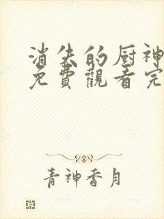 消失的厨神全集免费观看完整版