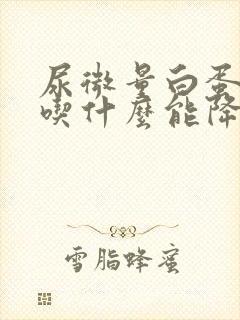 尿微量白蛋白高吃什么能降下去