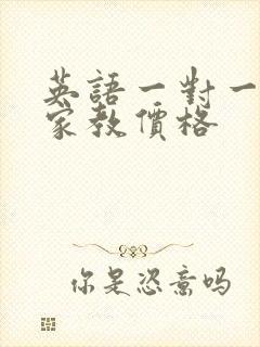 英语一对一英语家教价格