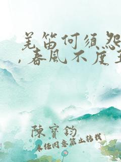 羌笛何须怨杨柳, 春风不度玉门关.