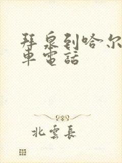 拜泉到哈尔滨客车电话