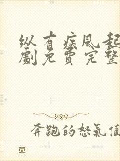 纵有疾风起电视剧免费完整版观看