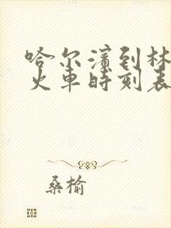 哈尔滨到林甸的火车时刻表