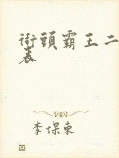 街头霸王二出招表