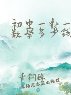 初中一对一辅导数学多少钱