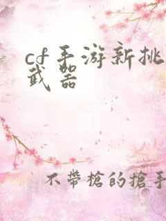 cf手游新挑战武器