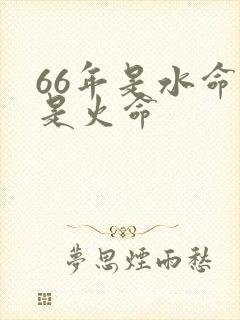 66年是水命还是火命