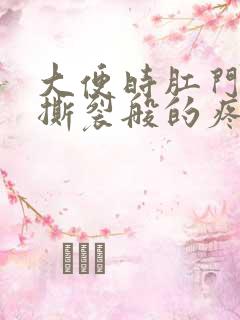 大便时肛门里面撕裂般的疼还有血