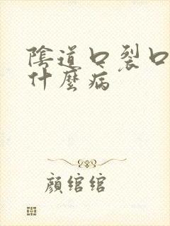 阴道口裂口子是什么病