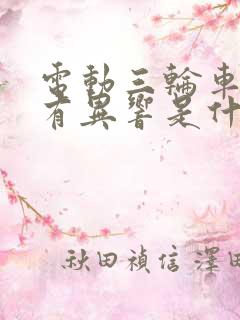 电动三轮车后面有异响是什么原因