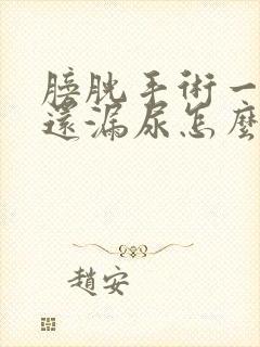 膀胱手术一年了还漏尿怎么办