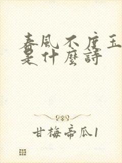 春风不度玉门关是什么诗