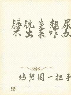 膀胱炎想尿又尿不出来咋办