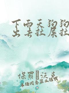 下雨天狗狗不能出去拉屎拉尿怎么办