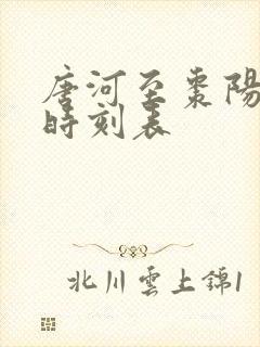 唐河至枣阳客车时刻表