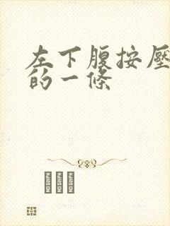 左下腹按压硬硬的一条