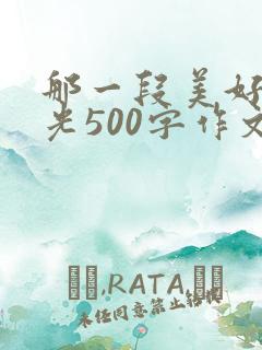 那一段美好的时光500字作文