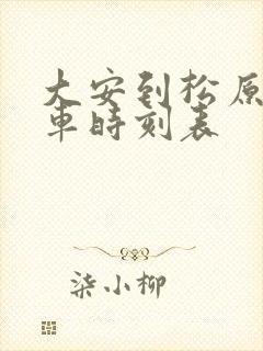 大安到松原的客车时刻表