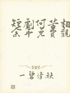 短剧何苦相思煮余年免费观看