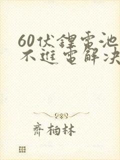 60伏锂电池充不进电解决方法