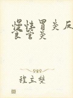 慢性胃炎反流性食管炎