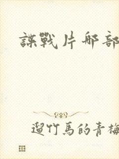 谍战片哪部好看