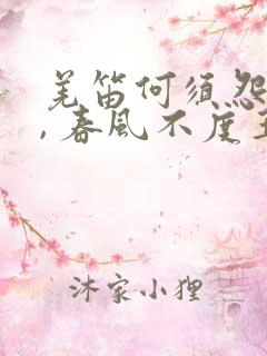 羌笛何须怨杨柳, 春风不度玉门关