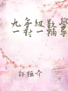 九年级数学在线一对一辅导