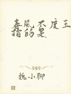 春风不度玉门关指的是