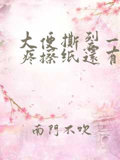 大便撕裂一样的疼擦纸还有血