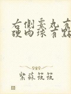 右侧睾丸有一团硬肉球有点痛