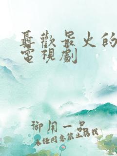 聂欢最火的5部电视剧