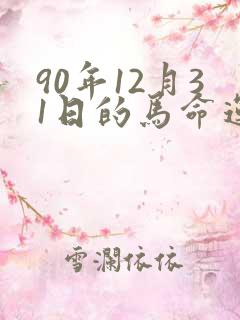 90年12月31日的马命运如何