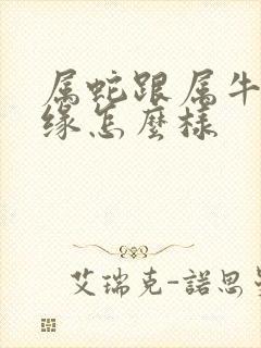 属蛇跟属牛的姻缘怎么样