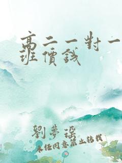 高二一对一补习班价钱