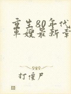 重生80年代当军嫂最新章节