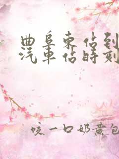 曲阜东站到宁阳汽车站时刻表