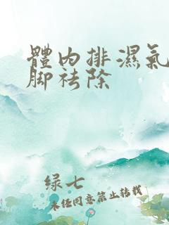 体内排湿气重泡脚祛除