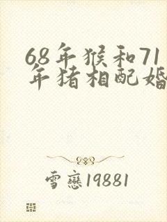 68年猴和71年猪相配婚姻如何