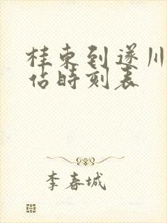 桂东到遂川汽车站时刻表