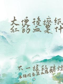 大便后擦纸有鲜红的血是什么原因