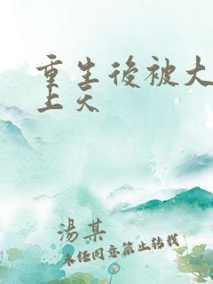 重生后被大佬宠上天