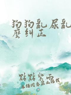 狗狗乱尿乱拉怎么纠正