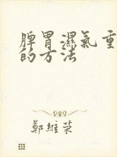 脾胃湿气重祛除的方法