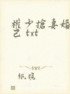 权少抢妻婚不由己 txt